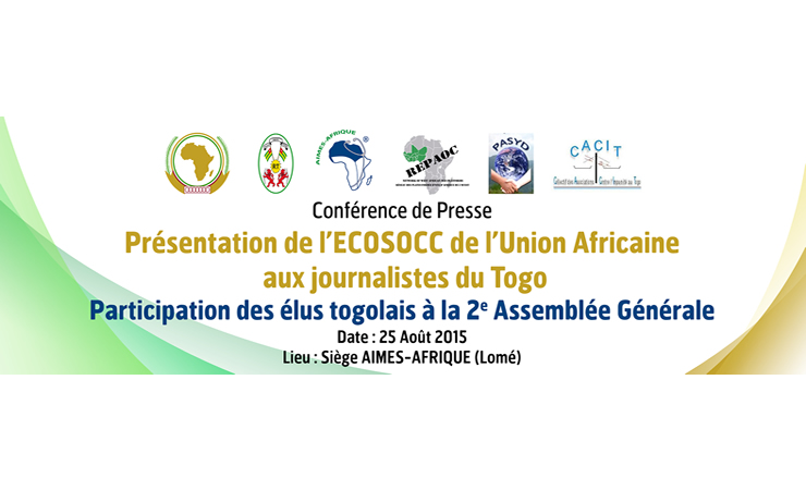Dossier de Presse ECOSOCC du 25 Août 2015